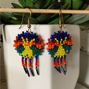 Handmade Native American Beaded Earrings